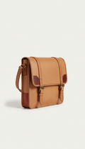 Slim Messenger Bag in Sandstone Leather